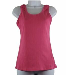 Tommy Hilfiger Pink Ribbed Tank Top Size Medium